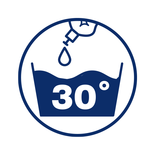 Bis zu 30° waschbar