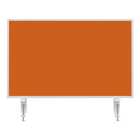 Tischtrennwand VarioPin Whiteboard / Filz Orange / 800x500mm