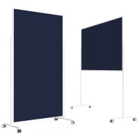 magnetoplan VarioPin design seminar boards Filz dunkelblau / 1800x1000mm / Rahmen weiß
