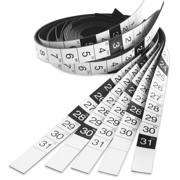 magnetoplan Magnethaftende Kalenderstreifen für Jahresübersicht