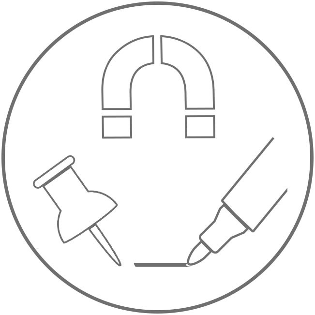 magnetisch, Pinnbar, Beschreibbar