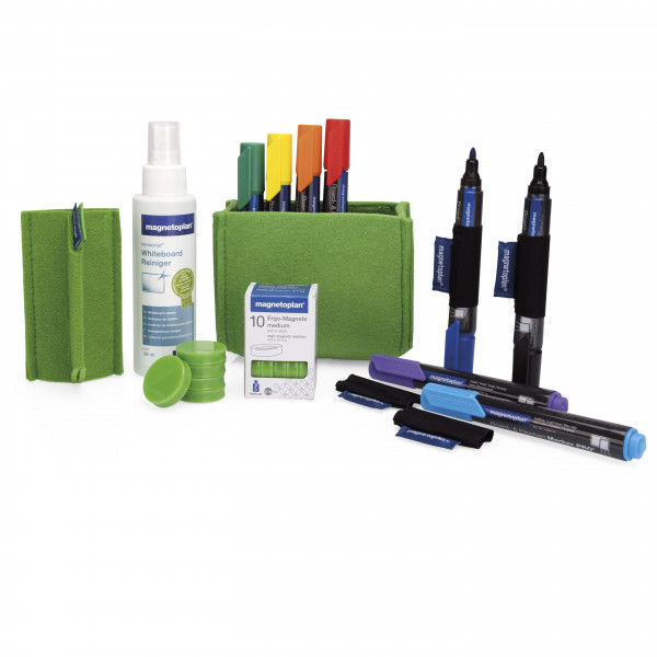 magnetoplan Whiteboard Essentials Kit, Blue