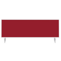 Tischtrennwand VarioPin Whiteboard / Filz Rot / 1600x500mm