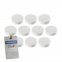 magnetoplan Ergo magnets, medium, white, Ø 30 x 8 mm, 10 pcs magnetoplan Ergo magnets, medium, white, Ø 30 x 8 mm, 10 pcs