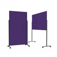 magnetoplan Design-Moderationstafel VarioPin, 1000 x 1800 mm Filz violett/Felt violett / Rahmen schwarz
