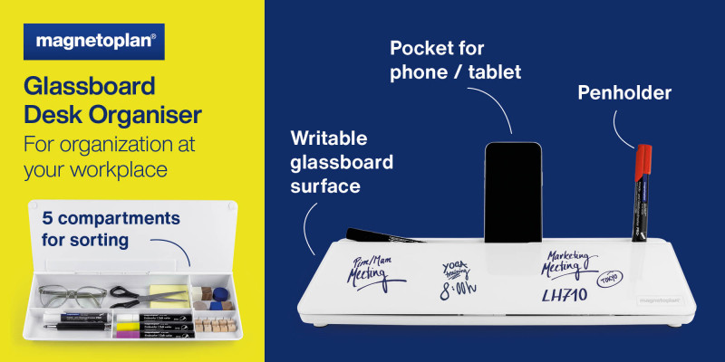 magnetoplan Glasboard Desk-Organizer