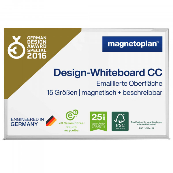 magnetoplan Design Whiteboard CC, 600 x 450mm
