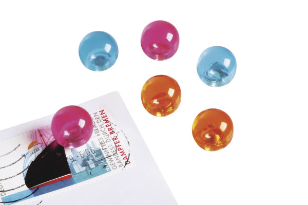 magnetoplan magnetic balls, orange, 18 x 11 mm, 4 pcs