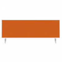 magnetoplan VarioPin table partition, 800 x 500mm (W x H), felt grey Whiteboard / Filz Orange / 1600x500mm