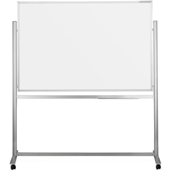 magnetoplan Design whiteboard ferroscript, double-sided, mobile, 1200 x 900mm