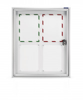 Schaukasten CC für den Außenbereich, mit Sicherheitsglas 4xA4 650x780x65mm