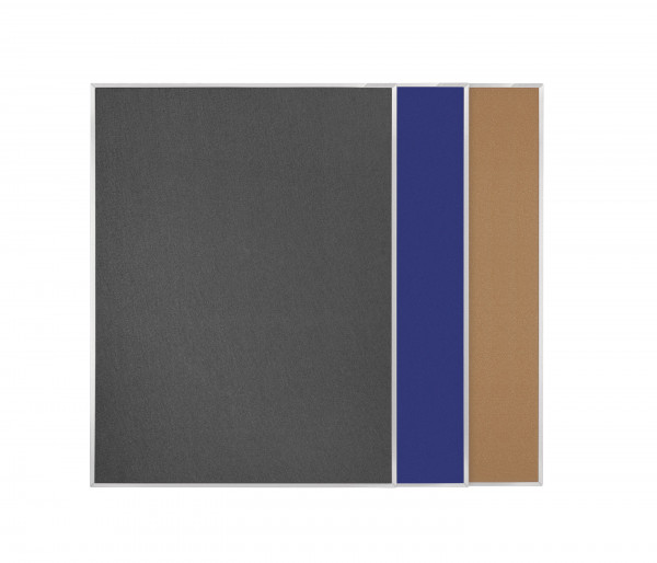 magnetoplan Pinnboard, one-sided, felt grey, 1200 x 900mm