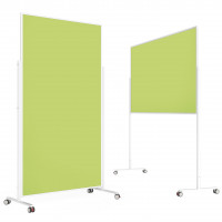 magnetoplan Design-Moderationstafel VarioPin, 1000 x 1800 mm Filz grün/Felt green / Rahmen weiß