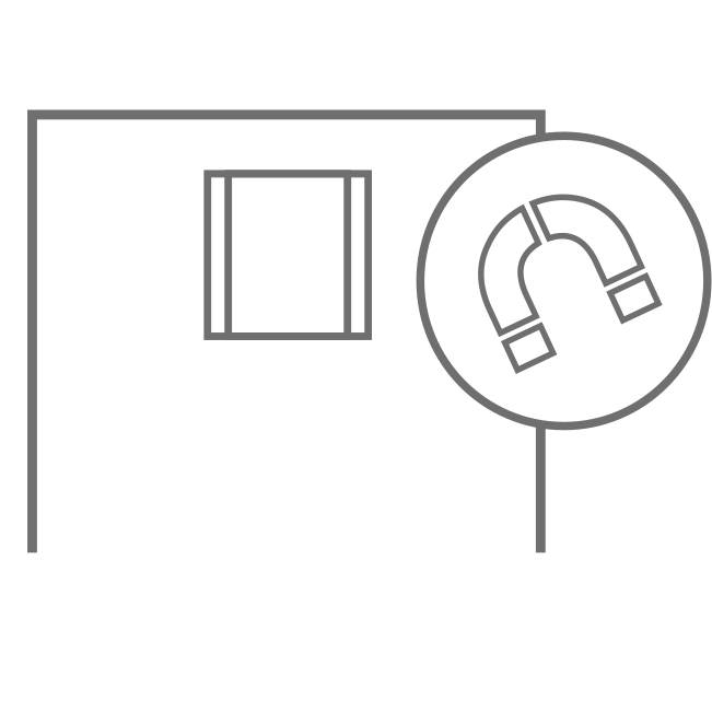 Unsichtbare Aufhängung 