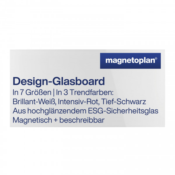 magnetoplan Design-Glasboard, magnetisch