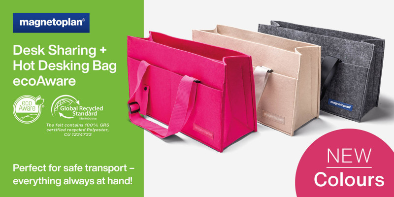 magnetoplan NEW colours Desk Sharing & Hot Deskng Bag 