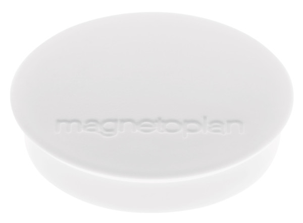 magnetoplan magnets Discofix Standard, white, Ø 30 x 8 mm, 10 pcs