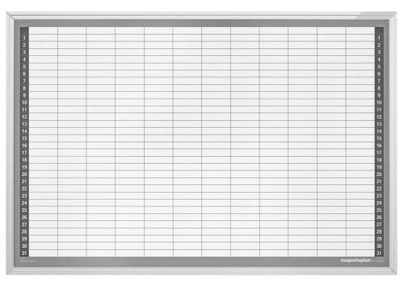 magnetoplan Monthly planner, 920 x 625 mm