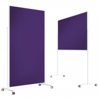 magnetoplan Design-Moderationstafel VarioPin, 1000 x 1800 mm Filz violett/Felt violett / Rahmen weiß