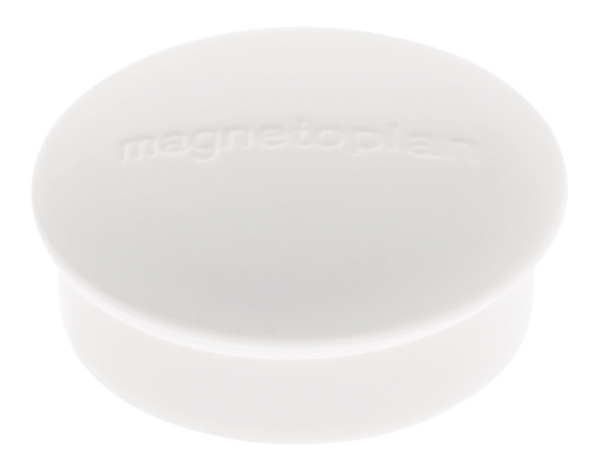 magnetoplan magnets Discofix Mini, white, Ø 19 x 7 mm, 10 pcs