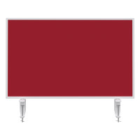 magnetoplan Tischtrennwand VarioPin Whiteboard / Filz Rot / 800x500mm